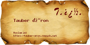 Tauber Áron névjegykártya