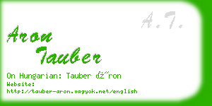 aron tauber business card